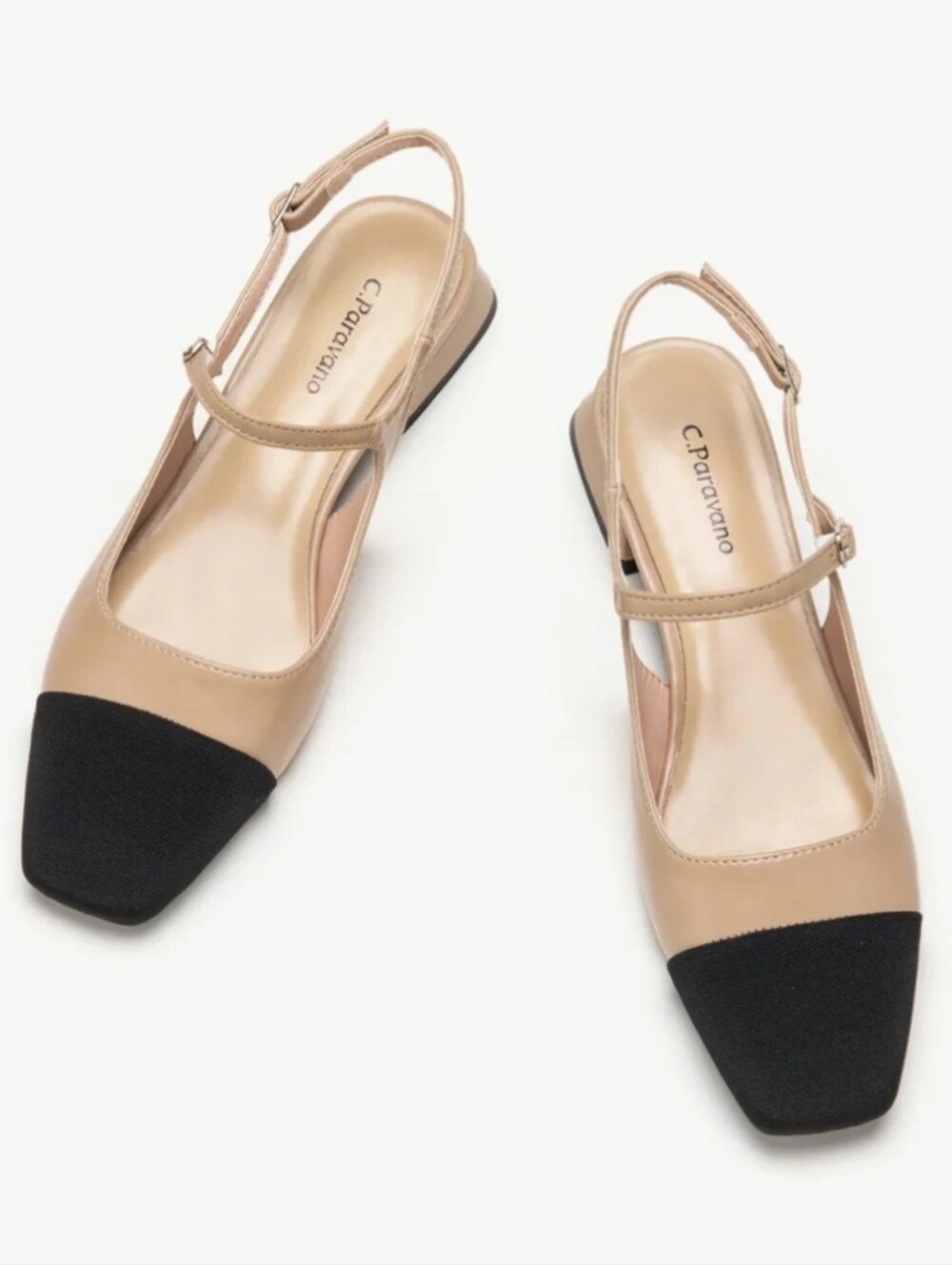 C.PARAVANO Two Tone Slingback Flats EU41